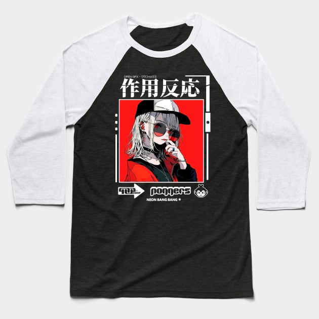 Japanese Streetwear Harajuku Fashion #3 Baseball T-Shirt by Neon Bang Bang